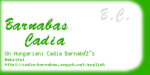 barnabas cadia business card